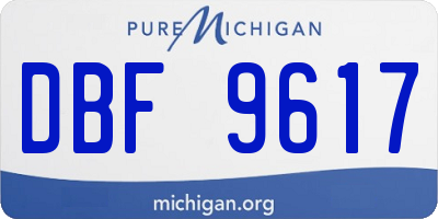 MI license plate DBF9617