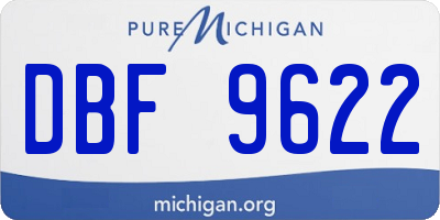 MI license plate DBF9622