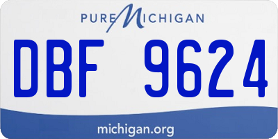 MI license plate DBF9624