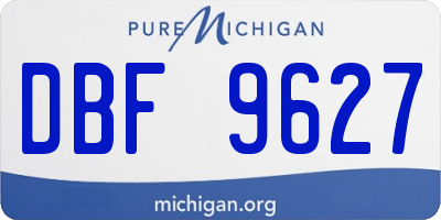 MI license plate DBF9627