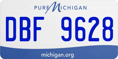 MI license plate DBF9628