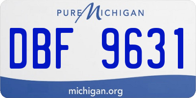 MI license plate DBF9631