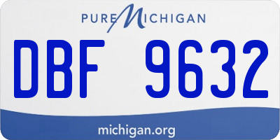 MI license plate DBF9632