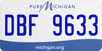 MI license plate DBF9633