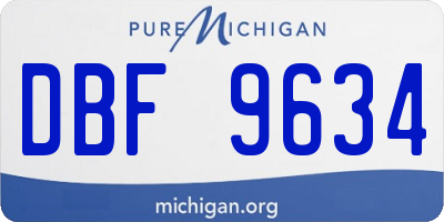 MI license plate DBF9634