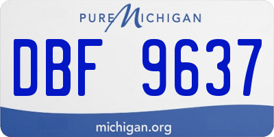 MI license plate DBF9637
