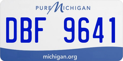 MI license plate DBF9641