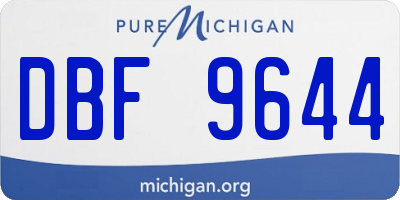 MI license plate DBF9644