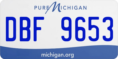 MI license plate DBF9653
