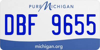 MI license plate DBF9655