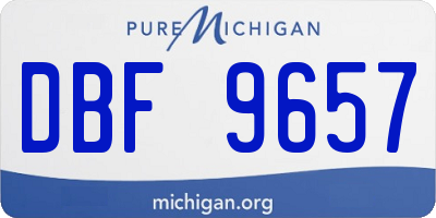 MI license plate DBF9657