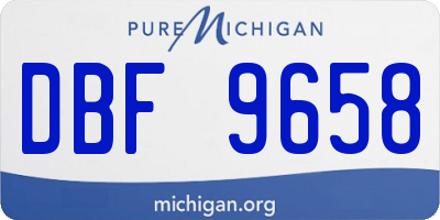 MI license plate DBF9658