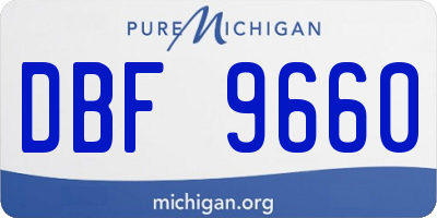 MI license plate DBF9660