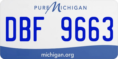 MI license plate DBF9663