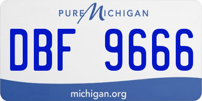 MI license plate DBF9666