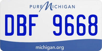 MI license plate DBF9668