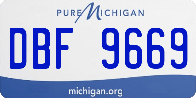 MI license plate DBF9669