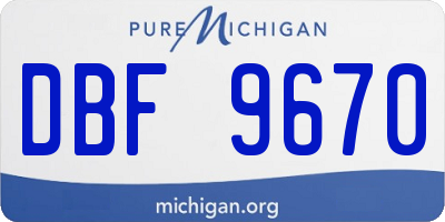 MI license plate DBF9670