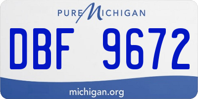 MI license plate DBF9672