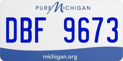 MI license plate DBF9673