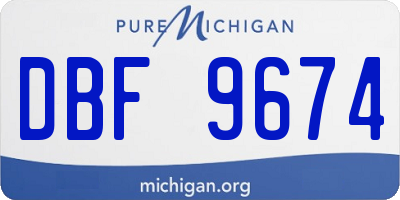MI license plate DBF9674