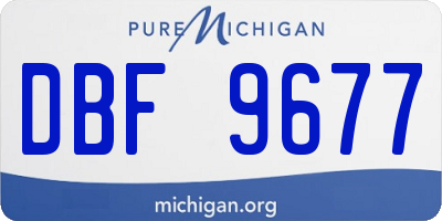 MI license plate DBF9677
