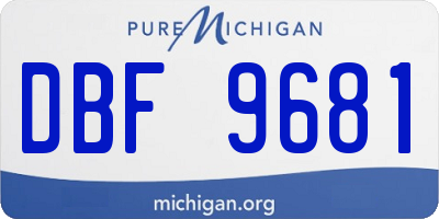 MI license plate DBF9681