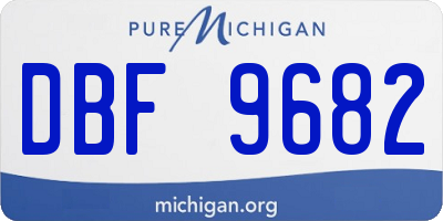 MI license plate DBF9682