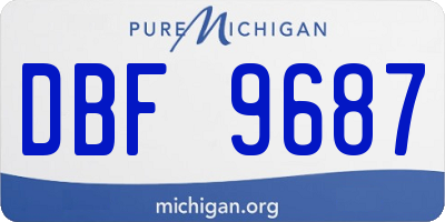 MI license plate DBF9687