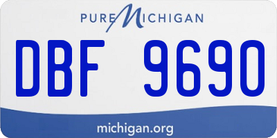 MI license plate DBF9690