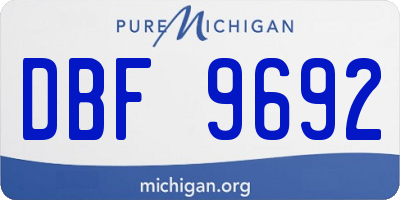 MI license plate DBF9692