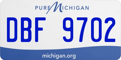 MI license plate DBF9702