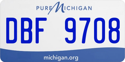 MI license plate DBF9708