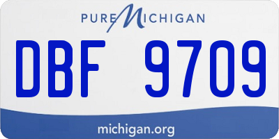 MI license plate DBF9709
