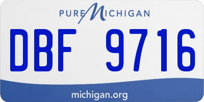 MI license plate DBF9716