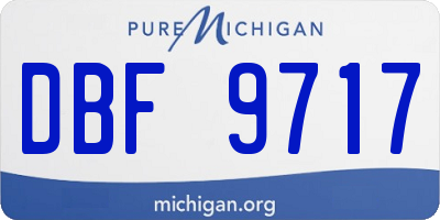 MI license plate DBF9717