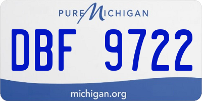 MI license plate DBF9722