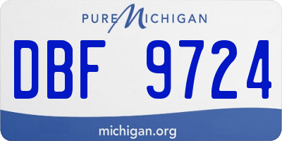 MI license plate DBF9724