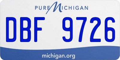 MI license plate DBF9726