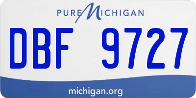 MI license plate DBF9727