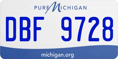 MI license plate DBF9728