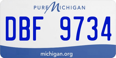 MI license plate DBF9734