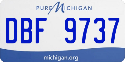 MI license plate DBF9737