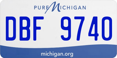 MI license plate DBF9740