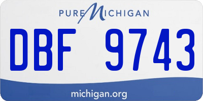 MI license plate DBF9743