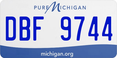 MI license plate DBF9744
