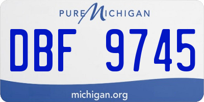 MI license plate DBF9745