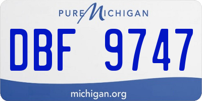 MI license plate DBF9747