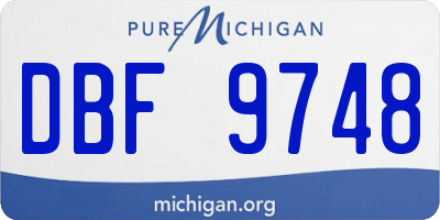 MI license plate DBF9748