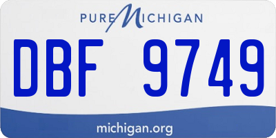 MI license plate DBF9749